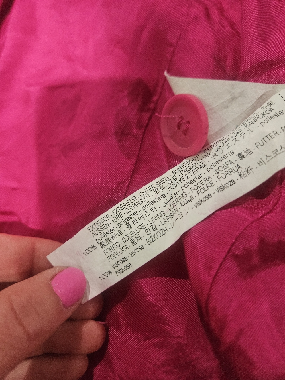 Zara Hot Pink Blazer NWOT Structured Tailored Jacket Statement. Size Small - Picture 7 of 16